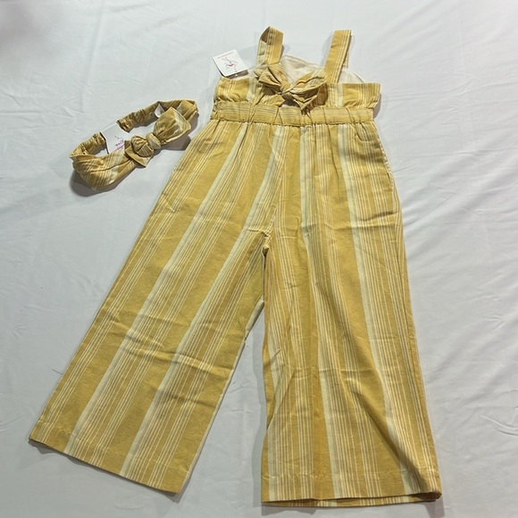 Tommy Bahama NWT 3t girls jumpsuit romper with matching headband set - Picture 2 of 9